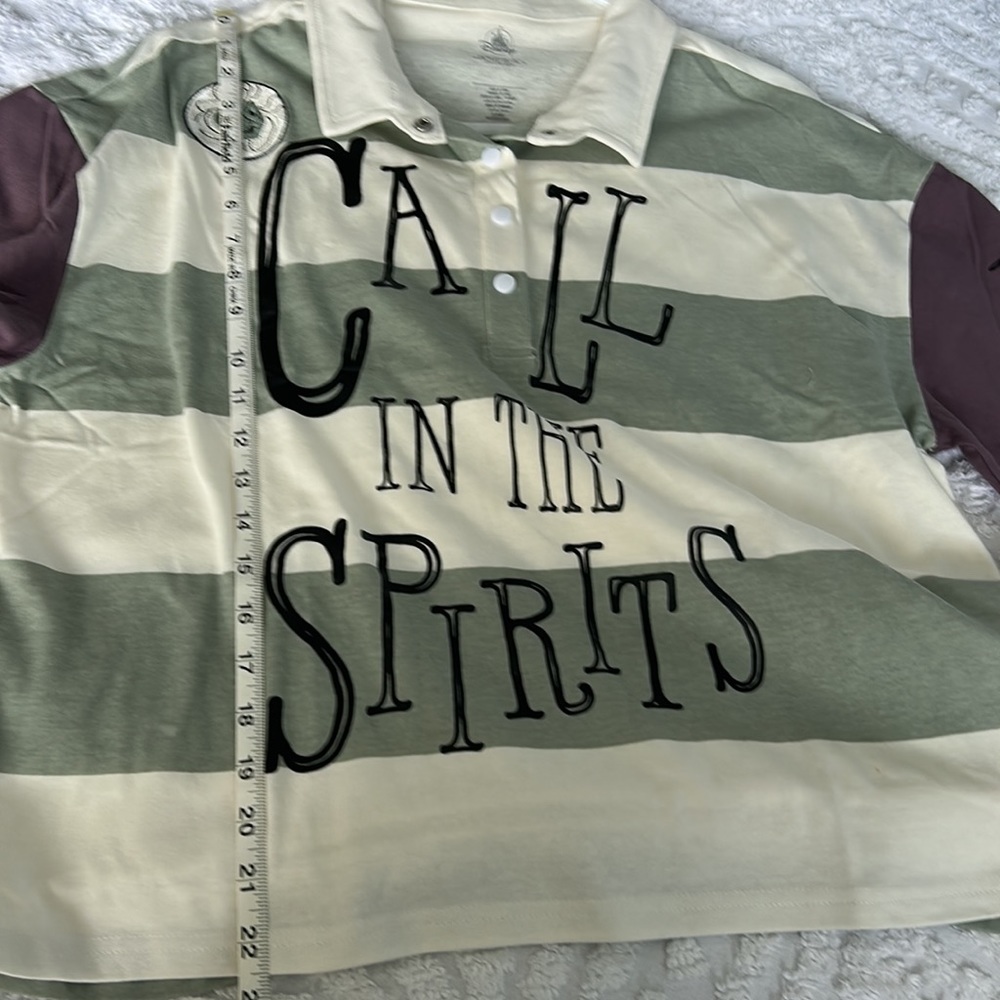Disney Haunted House Call in the Spirits long Sleeve Shirt with Collar  size L
